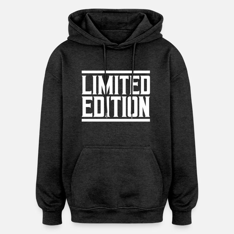 Édition limitée - Sweat à capuche oversize unisexe - charbon