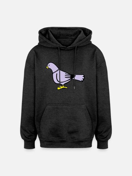 taube - Sweat à capuche oversize unisexe - charbon