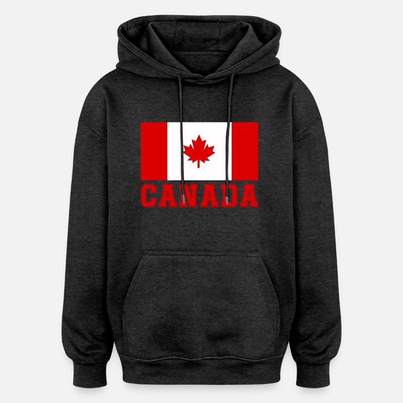 Canada Canada - Sweat à capuche oversize unisexe - charbon