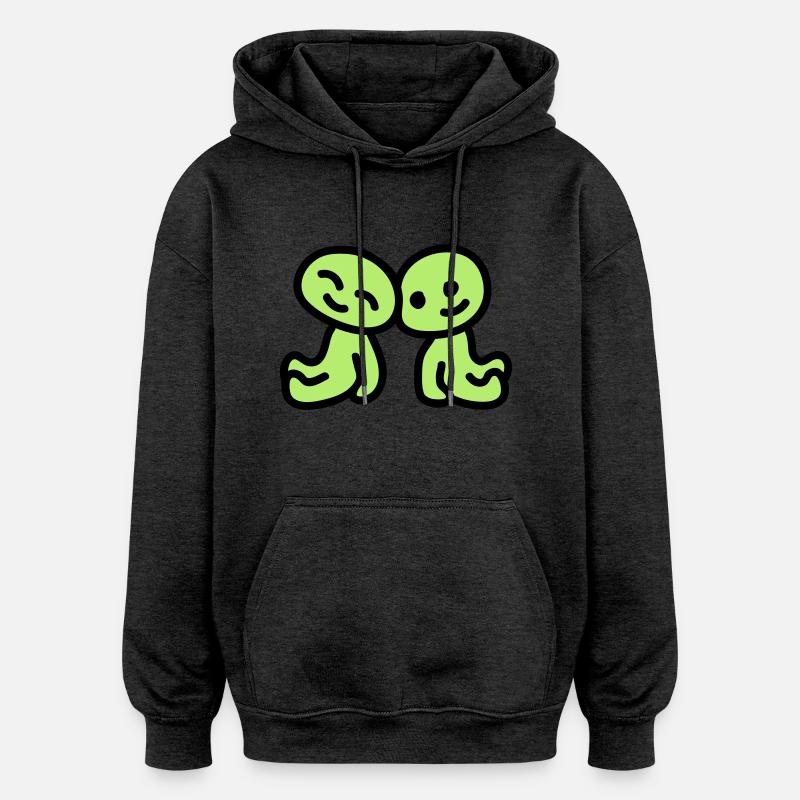 Freundschaft - verliebt - Oversized Unisex Hoodie - Anthrazit