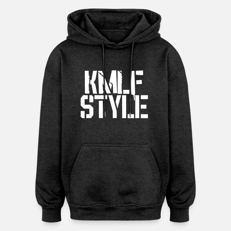 KMLF-STYLE-White - Sweat à capuche oversize unisexe - charbon