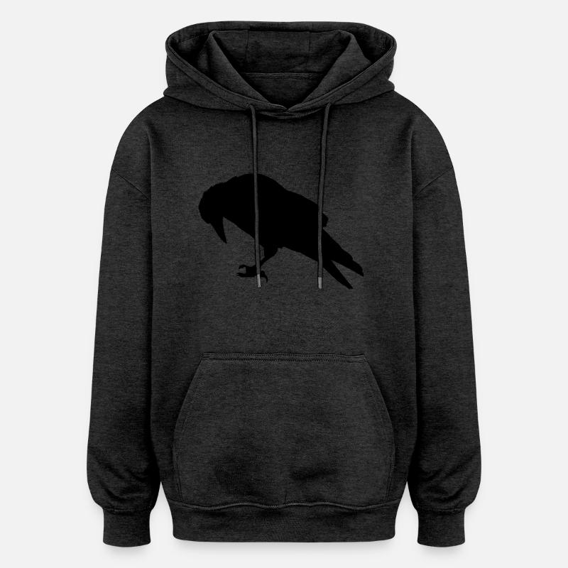 charogne corneille - Sweat à capuche oversize unisexe - charbon