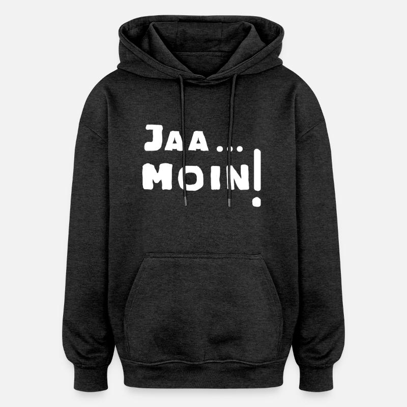 Bonjour! - Sweat à capuche oversize unisexe - charbon