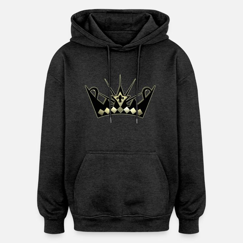 king3 - Sweat à capuche oversize unisexe - charbon