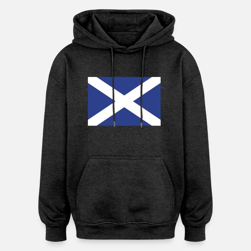 scotland flag - Sweat à capuche oversize unisexe - charbon