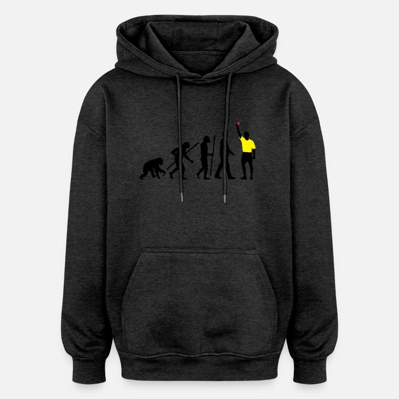 Evolution Schiedsrichter - Oversized Unisex Hoodie - Anthrazit