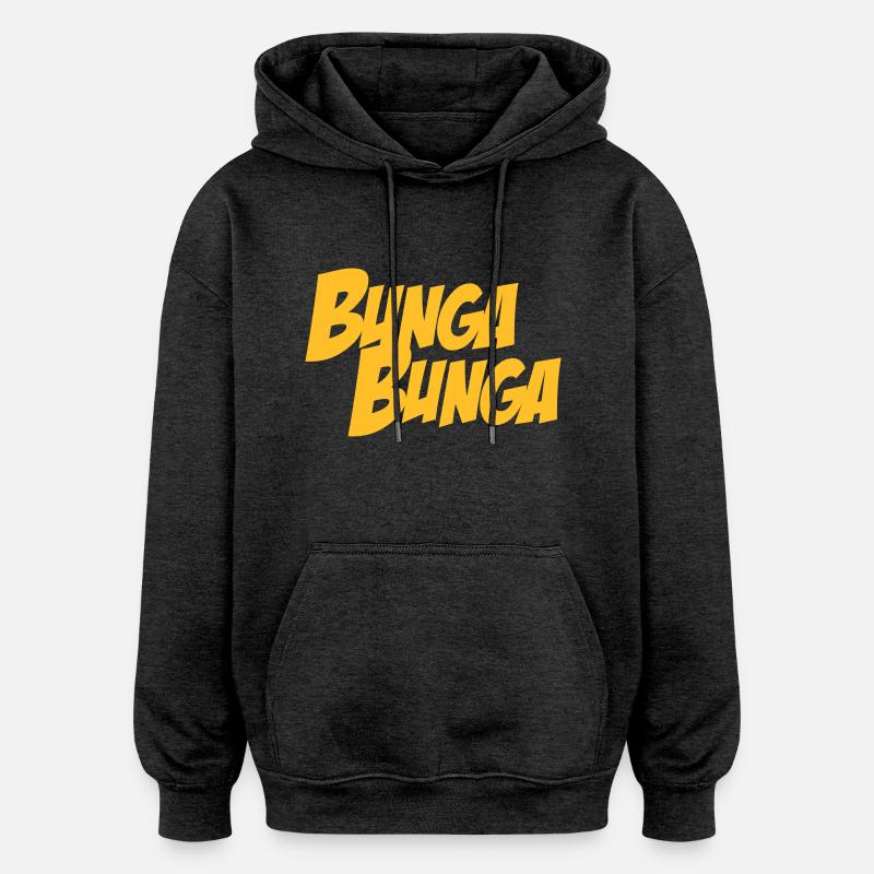 Bungabunga - Sweat à capuche oversize unisexe - charbon