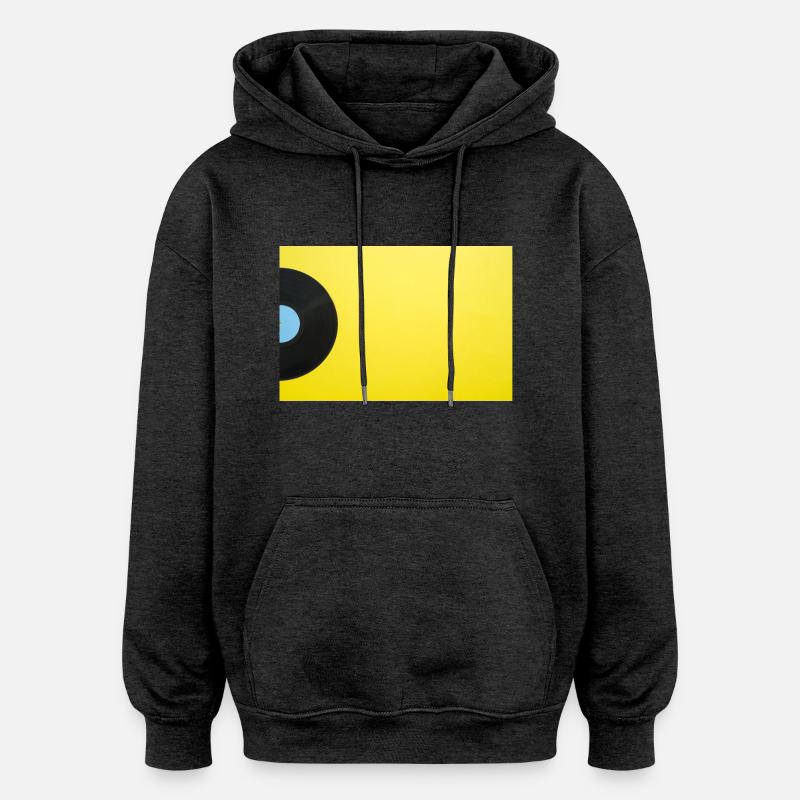 Vinyle - Sweat à capuche oversize unisexe - charbon