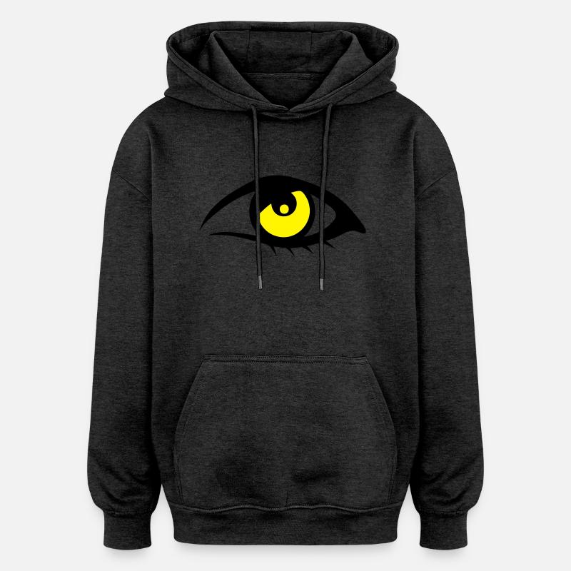 oeil yeux eye 1906 - Sweat à capuche oversize unisexe - charbon