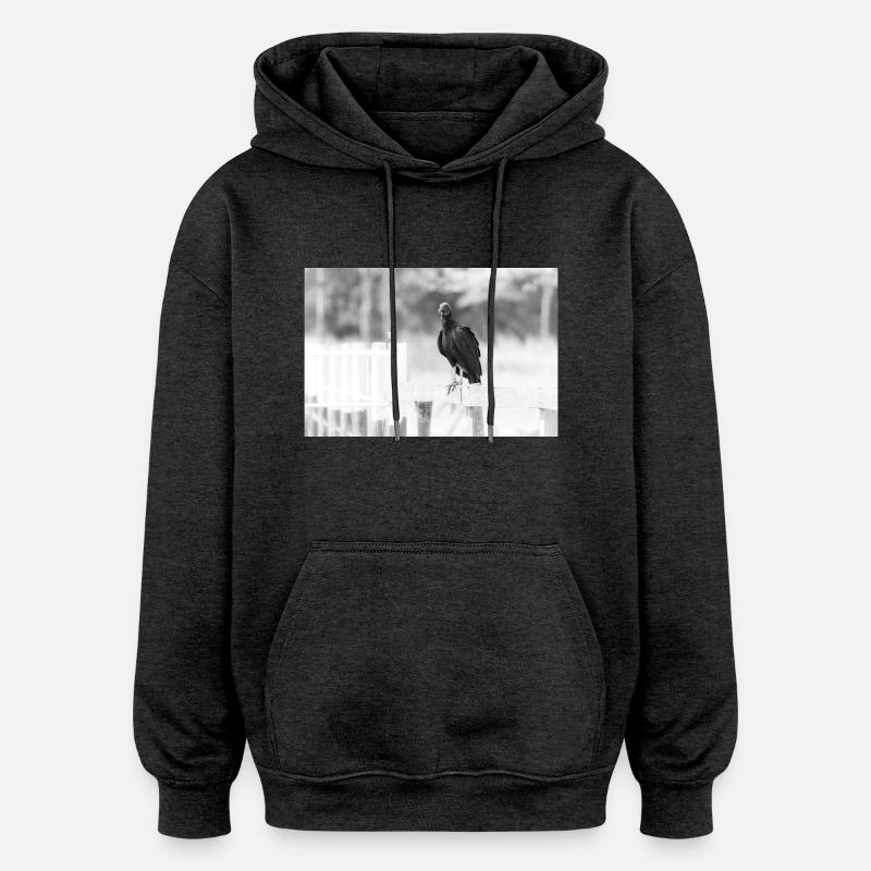 le vautour - Sweat à capuche oversize unisexe - charbon