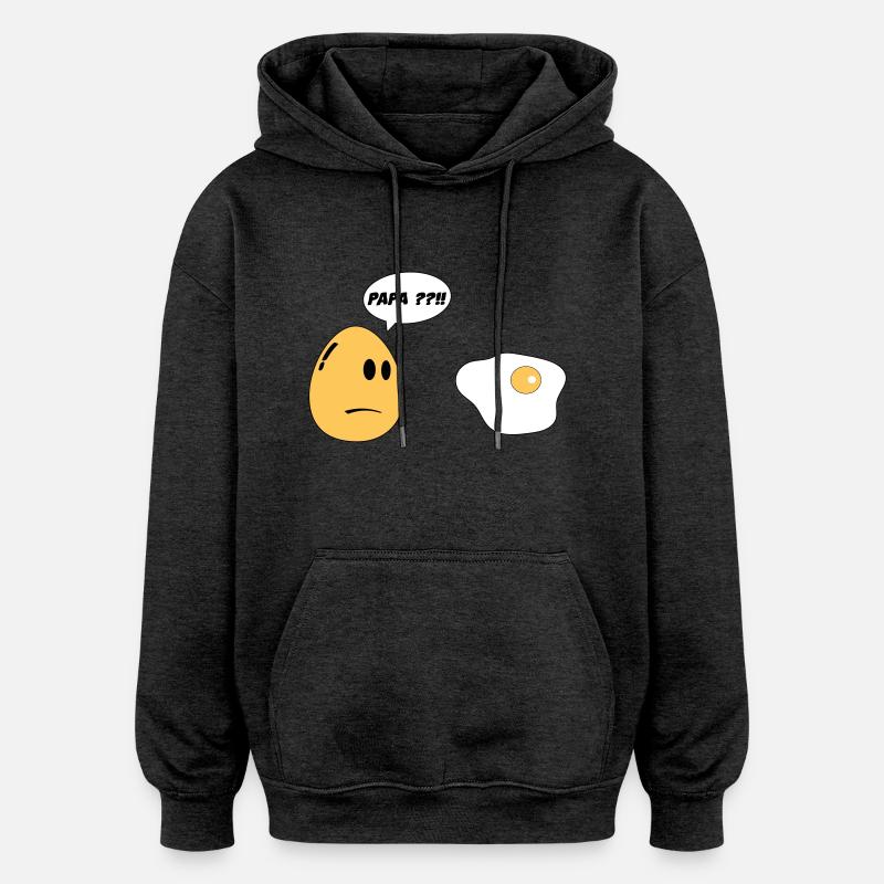 Egg Daddy - Oversized Unisex Hoodie - charcoal grey