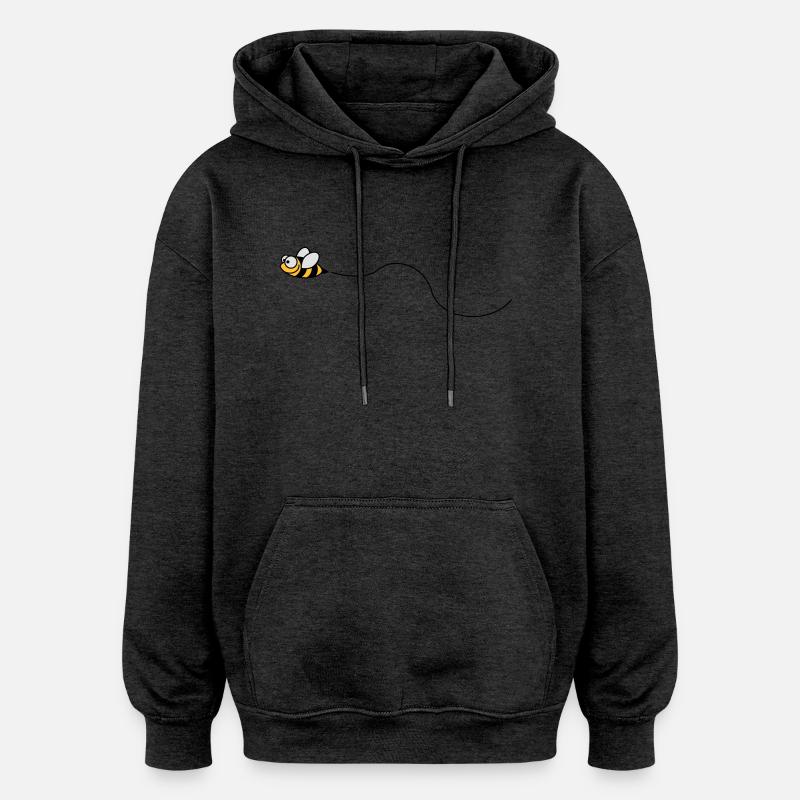biene_3c - Oversized Unisex Hoodie - Anthrazit