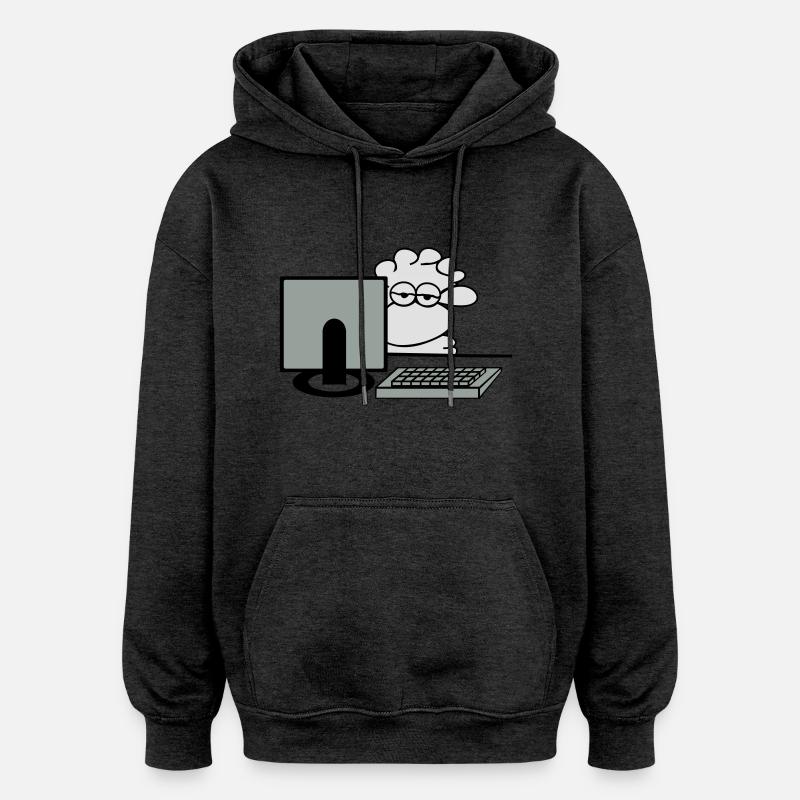 Computerschaf - Oversized Unisex Hoodie - Anthrazit