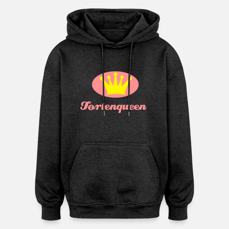 cuisson - gâteau reine - Sweat à capuche oversize unisexe - charbon