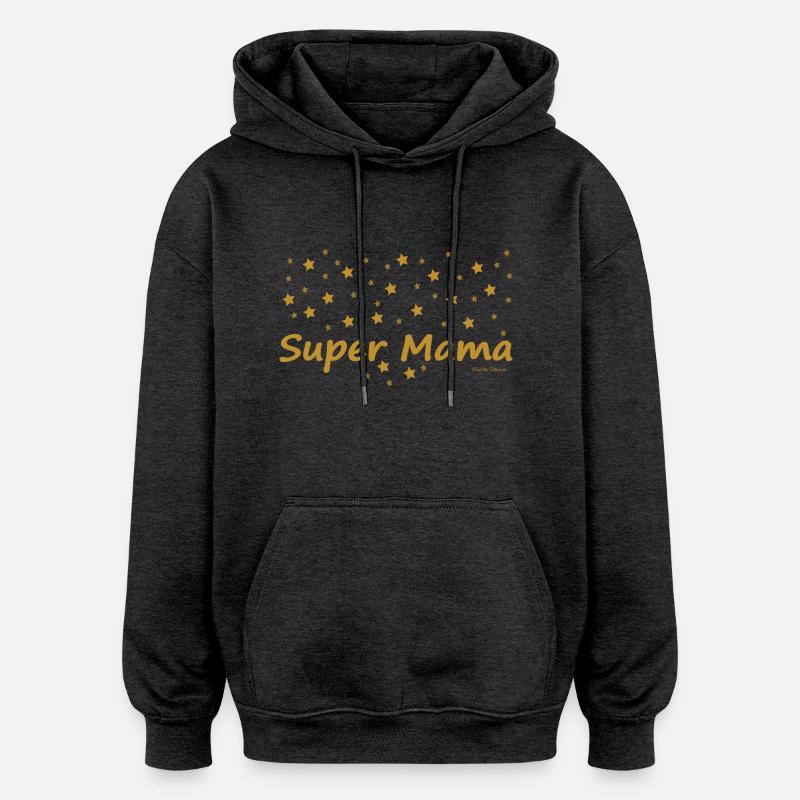 Super Mama - Oversized Unisex Hoodie - Anthrazit