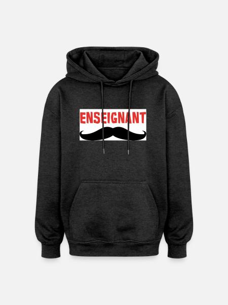 ENSEIGNANT - Sweat à capuche oversize unisexe - charbon