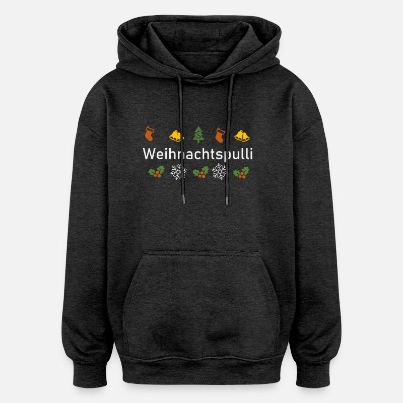 Weihnachtspulli - Oversized Unisex Hoodie - Anthrazit