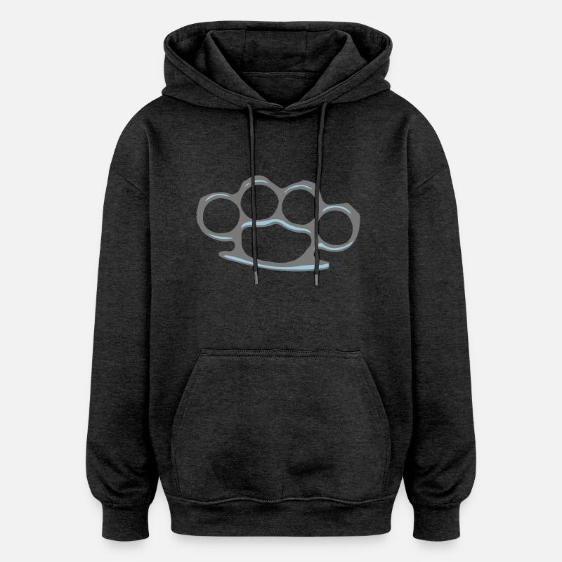 knuckle duster - Sweat à capuche oversize unisexe - charbon