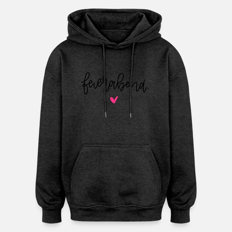 temps de fermeture - Sweat à capuche oversize unisexe - charbon