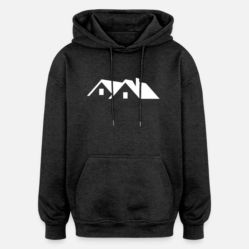 Dach - Oversized Unisex Hoodie - Anthrazit