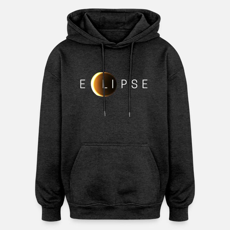 Solar eclipse - Oversized Unisex Hoodie - charcoal grey