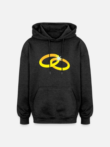 Ringe - Oversized Unisex Hoodie - Anthrazit