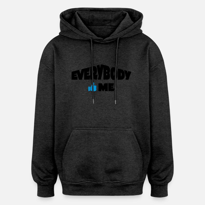 funny - Sweat à capuche oversize unisexe - charbon