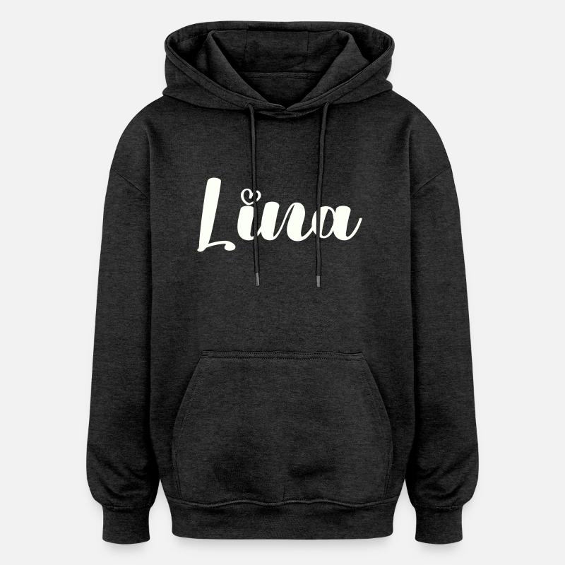 Nom de Lina - Sweat à capuche oversize unisexe - charbon