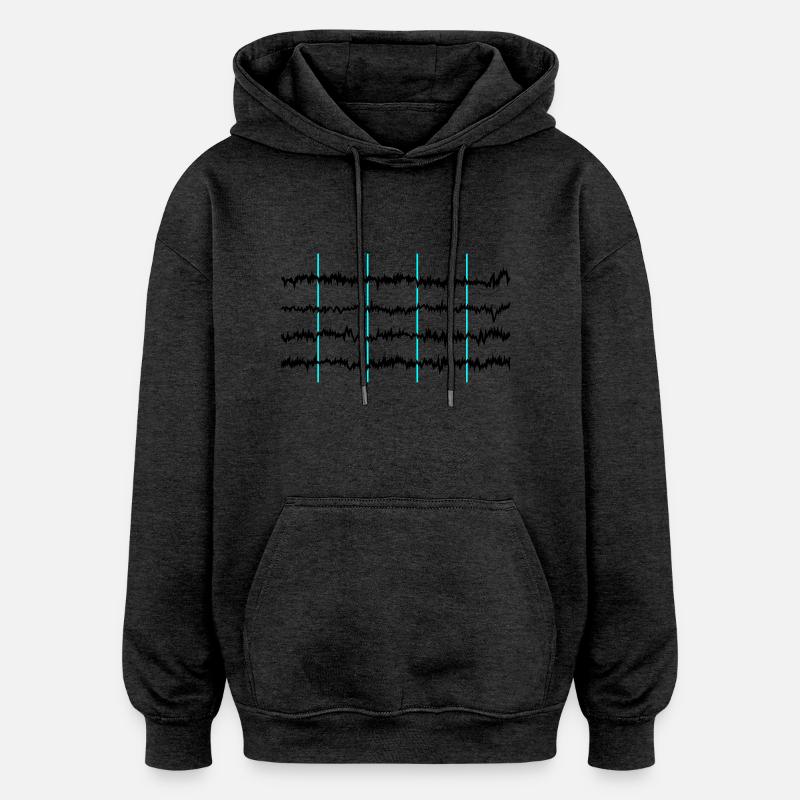 brainwaves - Oversized Unisex Hoodie - Anthrazit