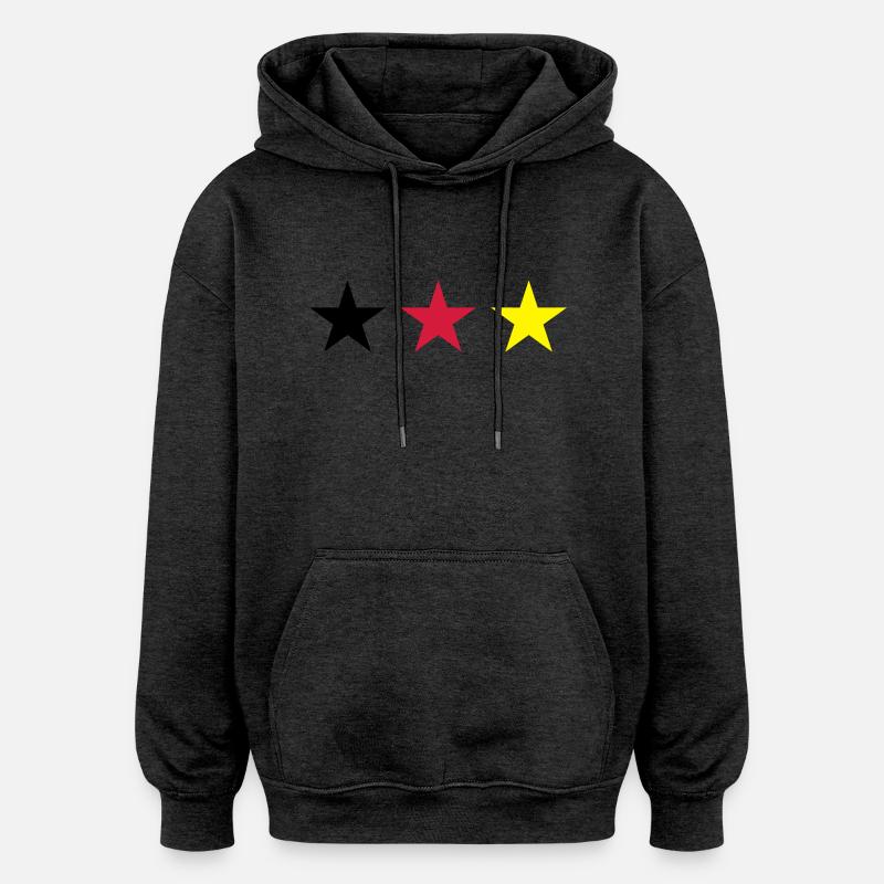 Allemagne étoiles - Sweat à capuche oversize unisexe - charbon