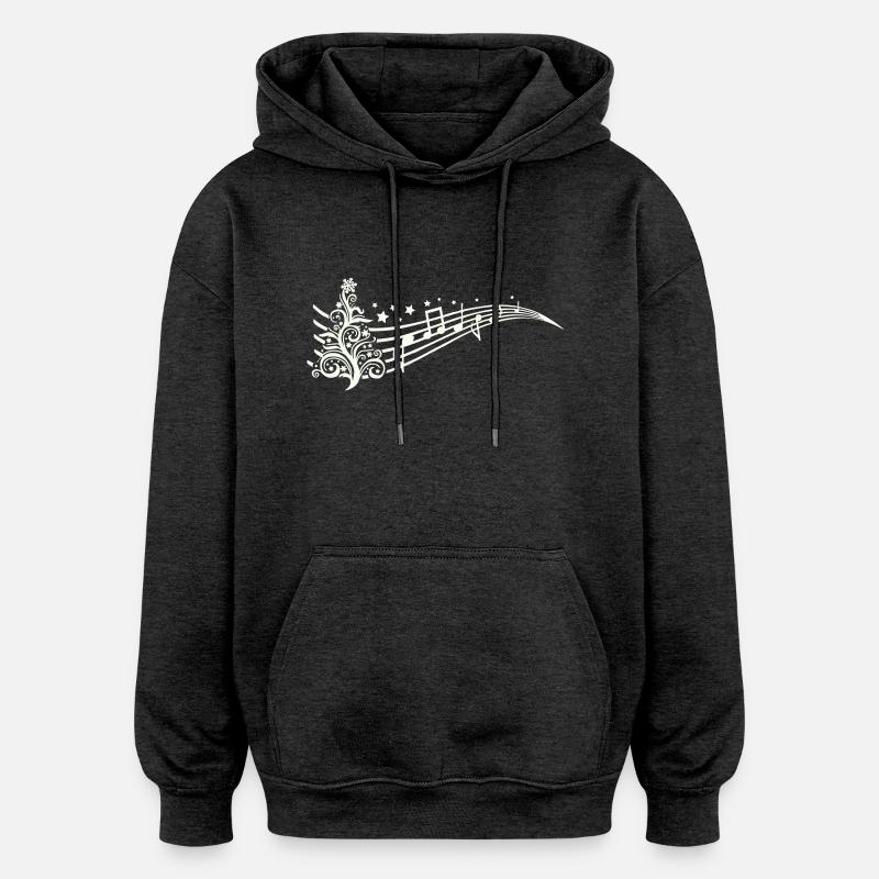 Partitions de Noël - Sweat à capuche oversize unisexe - charbon