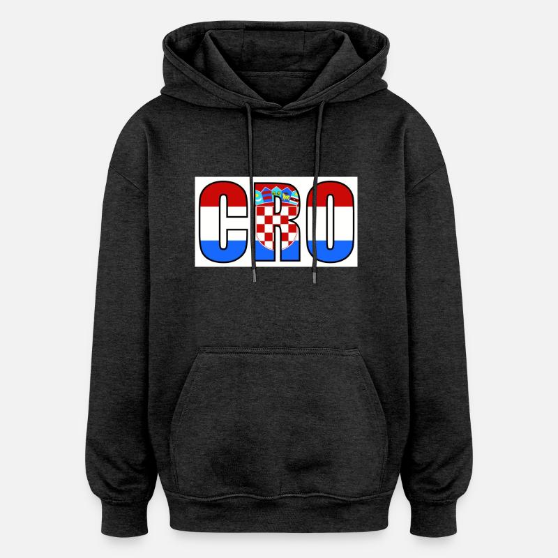 cro - Sweat à capuche oversize unisexe - charbon