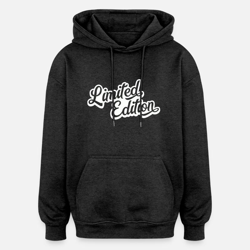 Édition limitée - Sweat à capuche oversize unisexe - charbon
