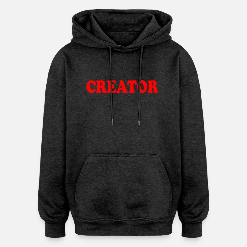 Creator - Sweat à capuche oversize unisexe - charbon