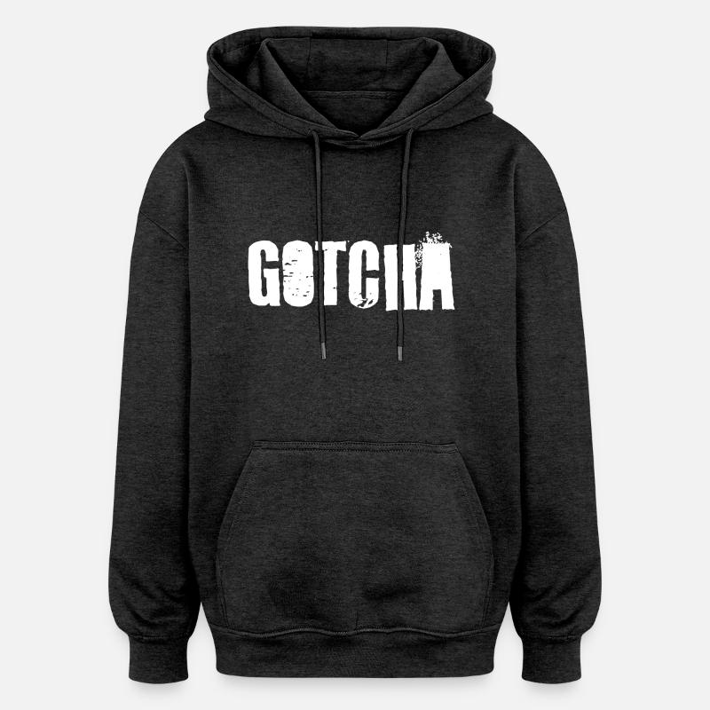 Gotcha - Sweat à capuche oversize unisexe - charbon