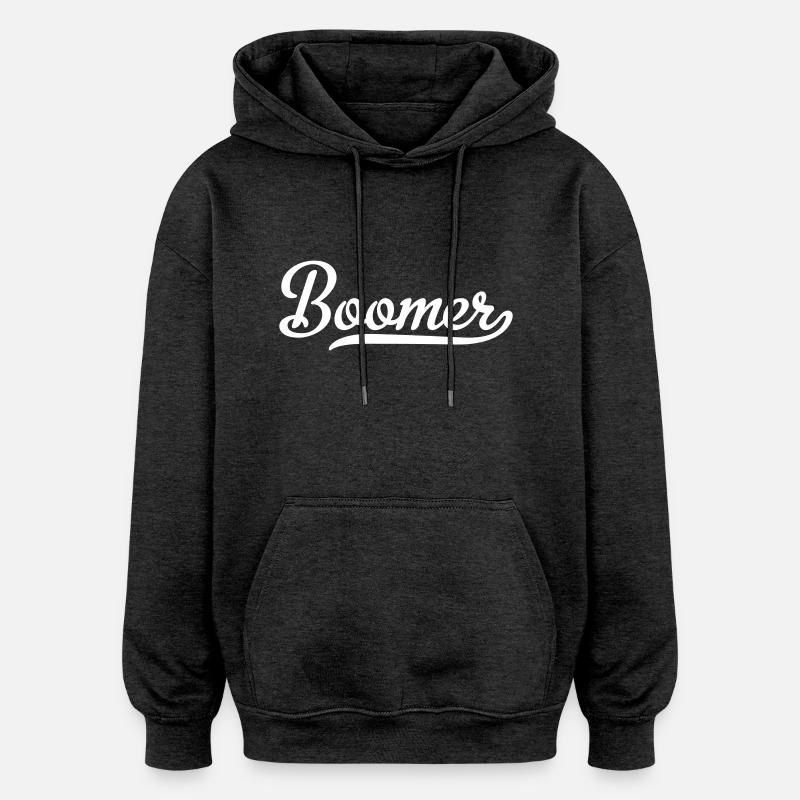 Boomer - Sweat à capuche oversize unisexe - charbon