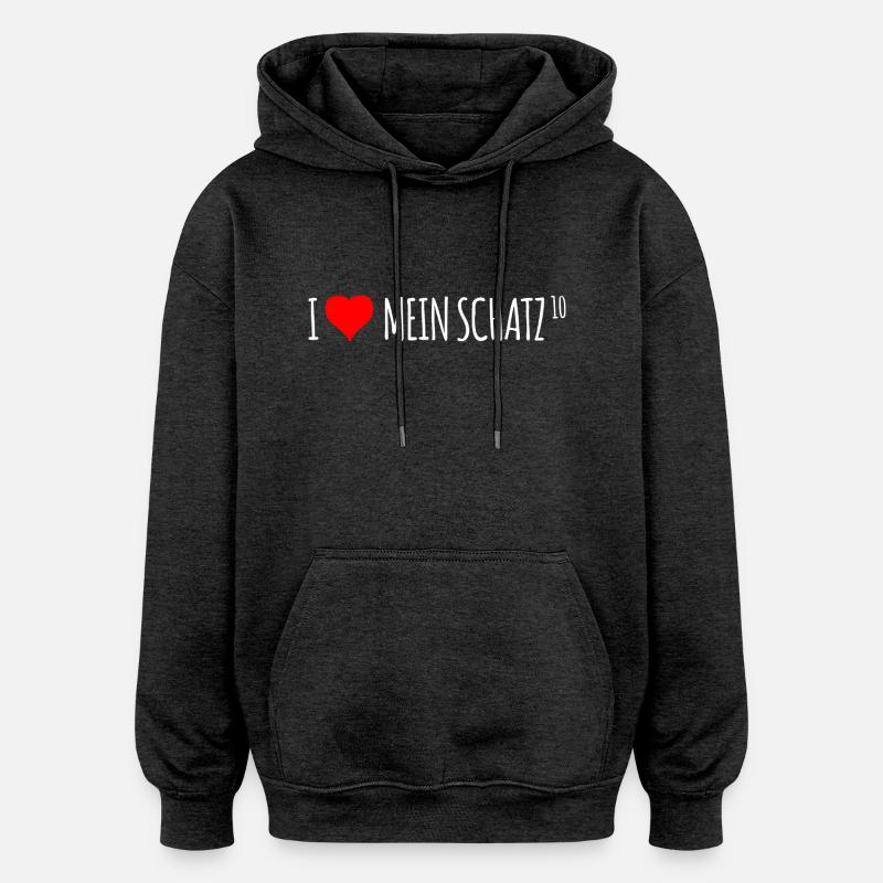 Chéri - Sweat à capuche oversize unisexe - charbon