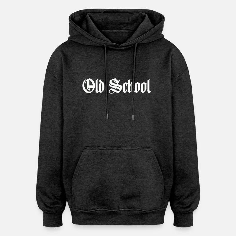 Vieille école - Sweat à capuche oversize unisexe - charbon