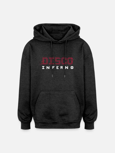 Disco Inferno - Oversized Unisex Hoodie - charcoal grey