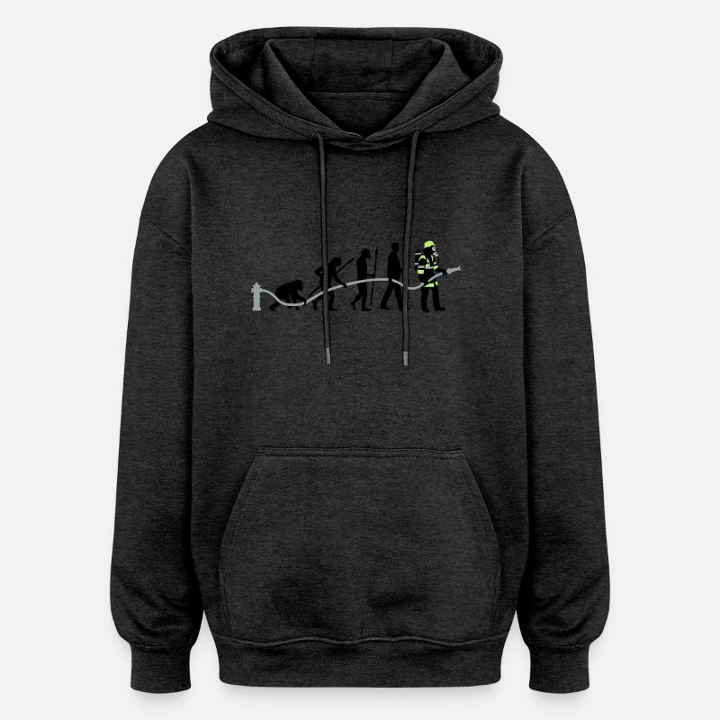 evolution_feuerwehrmann_032015_a_3c - Oversized Unisex Hoodie - Anthrazit