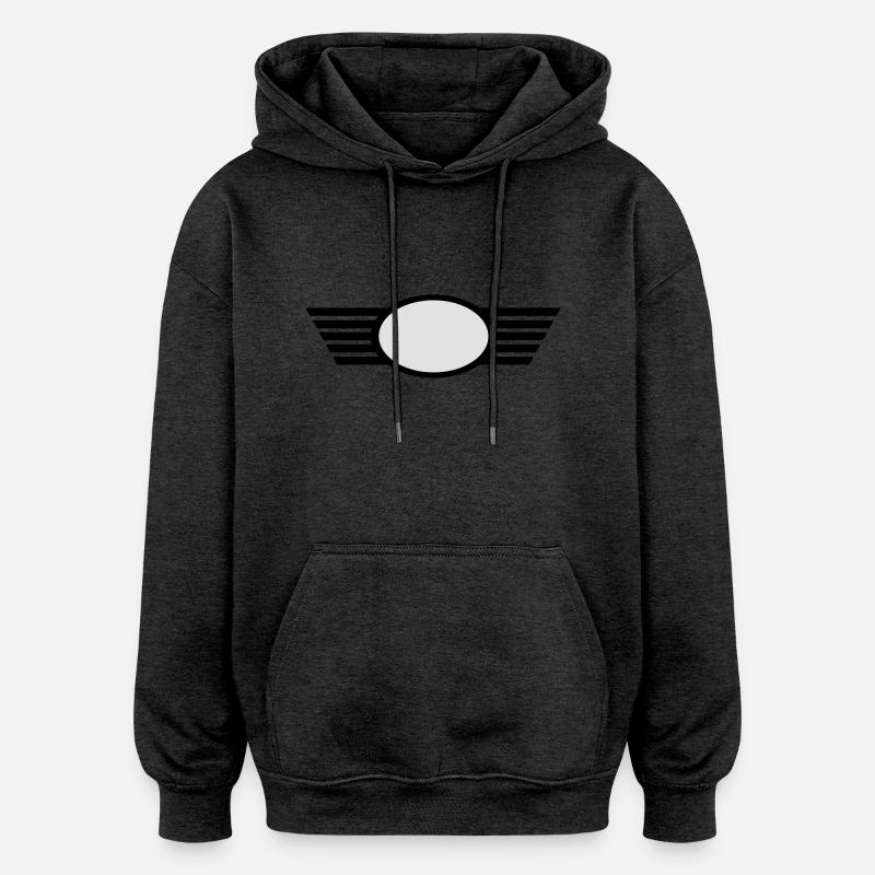 Wappen - Sweat à capuche oversize unisexe - charbon