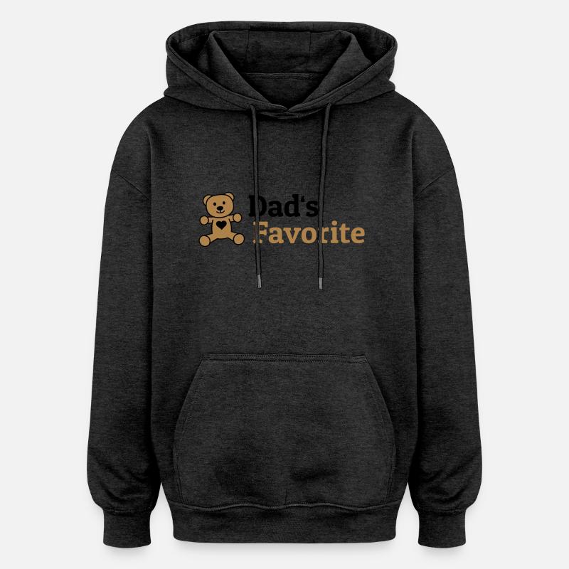 Dads Favorite - Sweat à capuche oversize unisexe - charbon