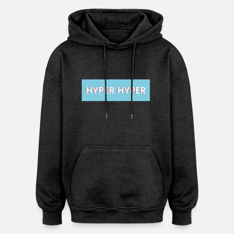 HYPER HYPER Pixel - Oversized Unisex Hoodie - Anthrazit
