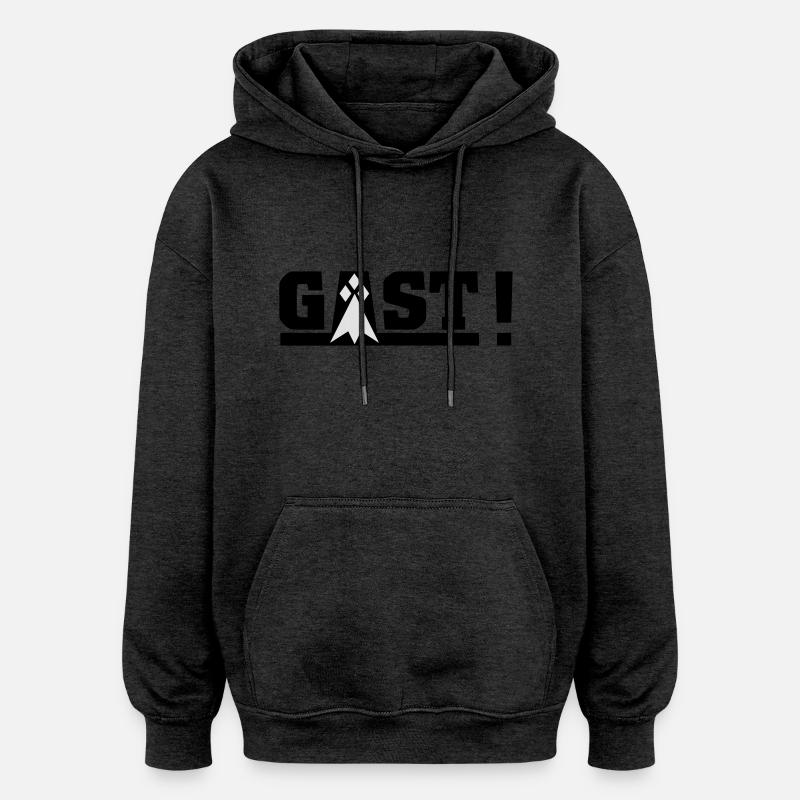 GAST ! - Sweat à capuche oversize unisexe - charbon