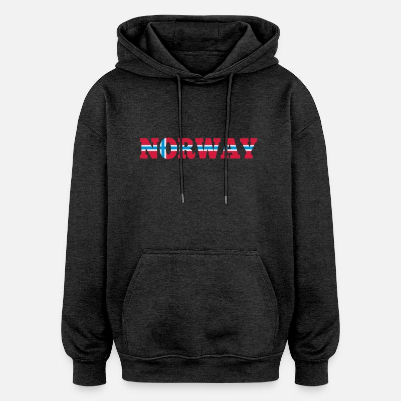 Norway Norwegen - Oversized Unisex Hoodie - Anthrazit