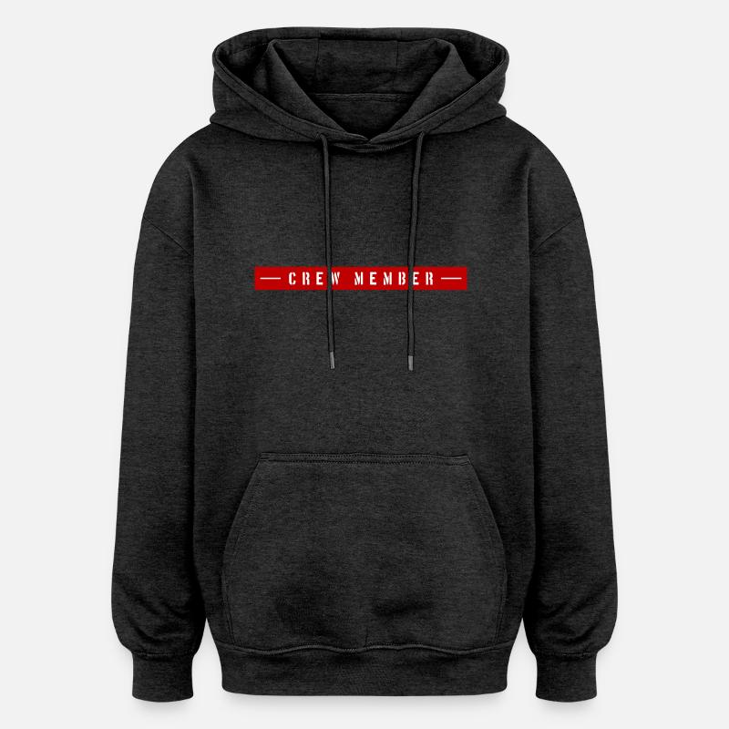 Membre d’équipage - Sweat à capuche oversize unisexe - charbon