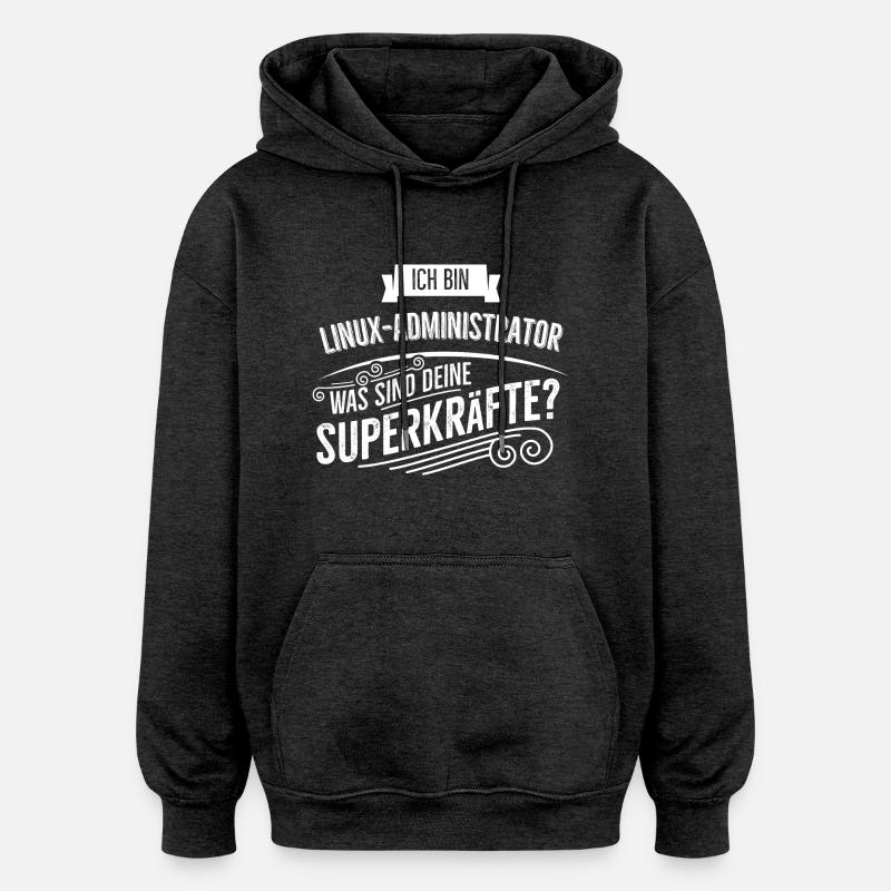 Linux Administrator - Oversized Unisex Hoodie - Anthrazit