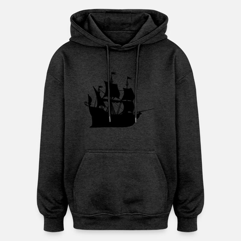 Bateau cadeau idée - Sweat à capuche oversize unisexe - charbon