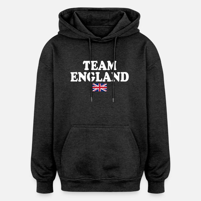 angleterre - Sweat à capuche oversize unisexe - charbon
