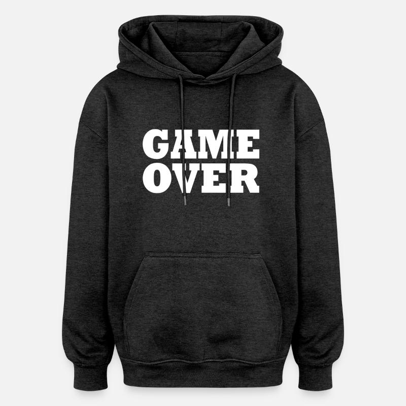 Game over - Sweat à capuche oversize unisexe - charbon